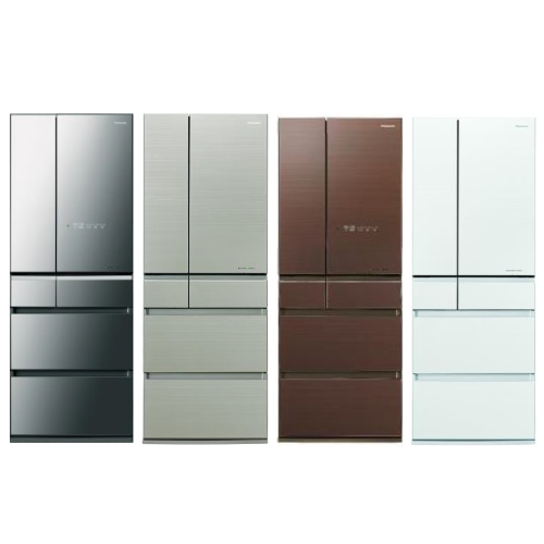 Panasonic國際牌nr F604hx 日製600公升1級變頻6門電冰箱 W1翡翠白 N1翡翠金 X1鑽石黑 T1翡翠棕 Qkshopping