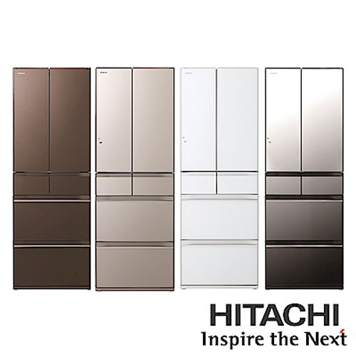 Hitachi日立rhw530jj 日本原裝527公升6門變頻電冰箱琉璃面板 Qkshopping