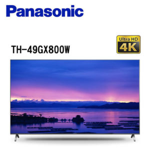 PANASONIC國際 TH-49GX800W 六原色 49吋 4K 智慧連網液晶顯示器+視訊盒 含桌上安裝